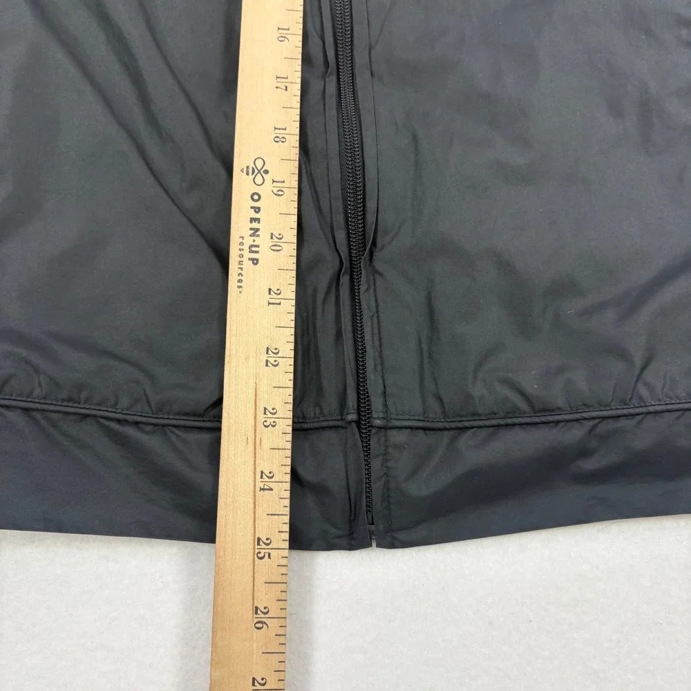 VTG Y2K 90s‎ Nike Mens M Full Zip Hooded Windbreaker Jacket Black Swoosh Street
